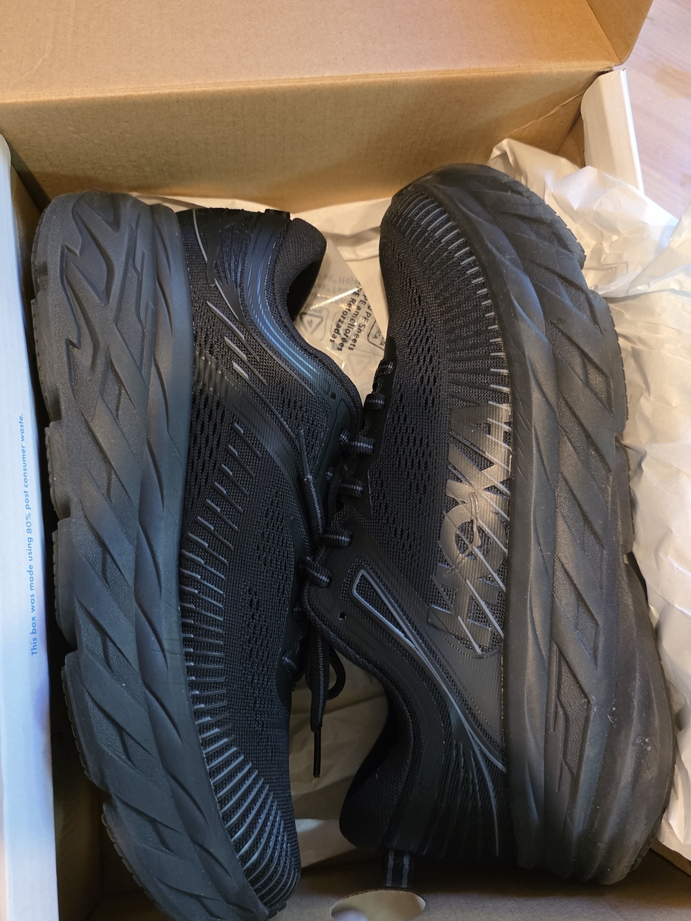 Men's Hoka  Black Athletic Running/ Walking  Shoes